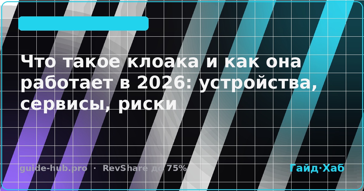 Что такое клоака и как она работает в 2026: устройства, сервисы, риски