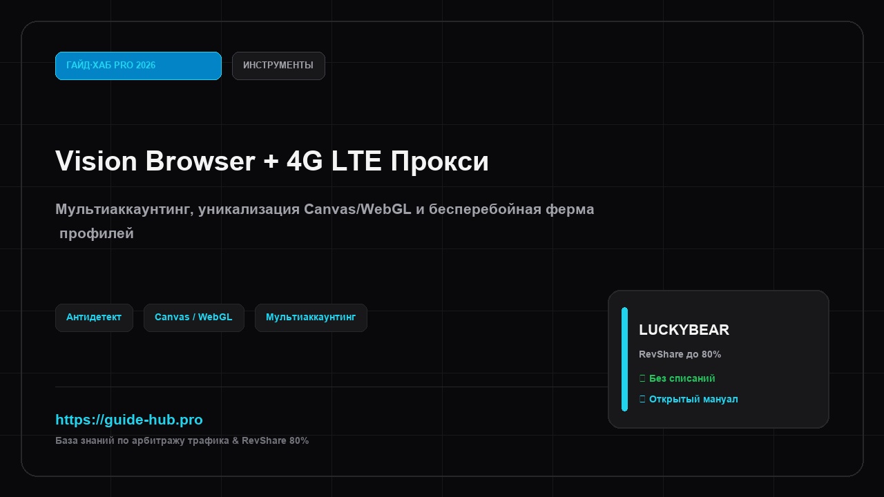 Полная настройка Vision Browser + Мобильные прокси под мультиаккаунтинг