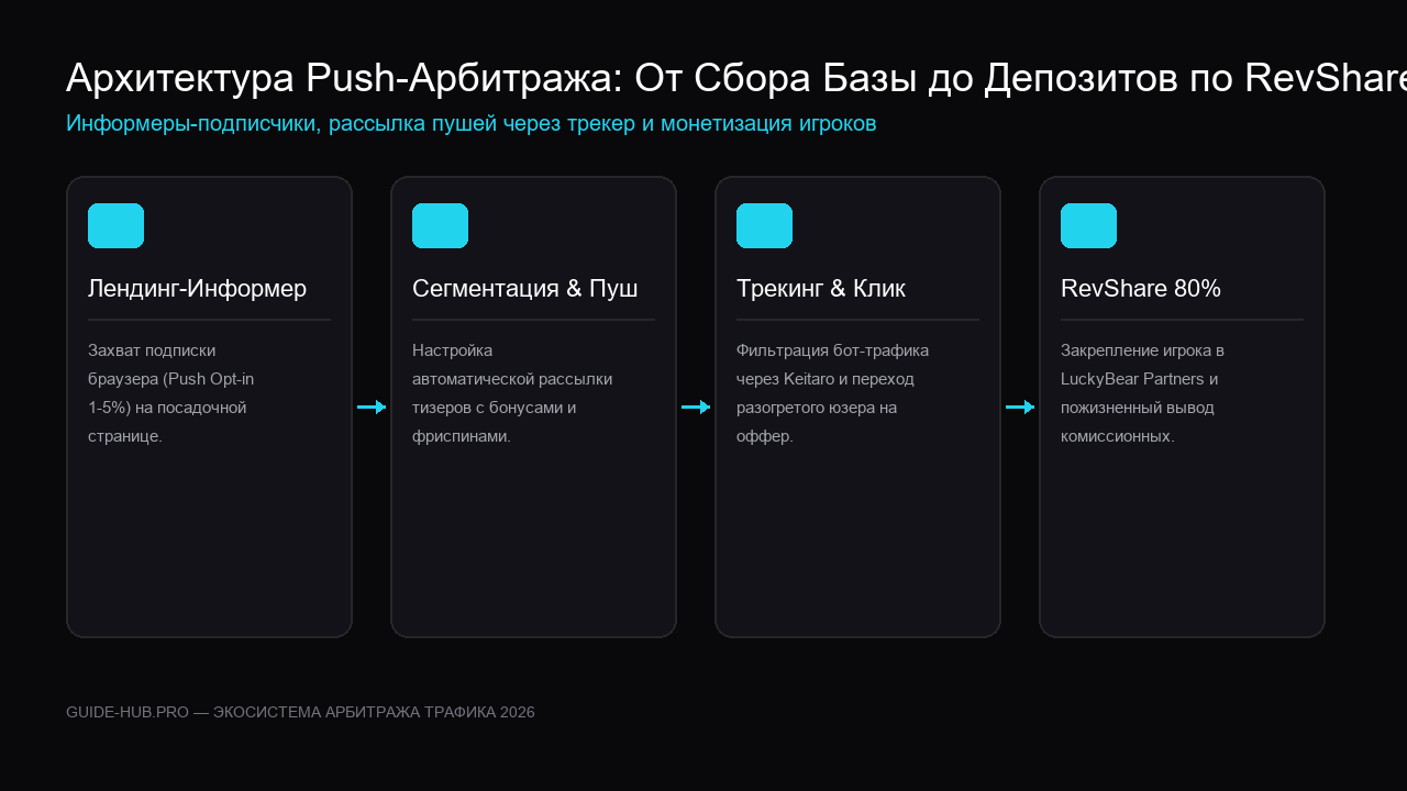 Схема архитектуры Push-арбитража и фильтрации трафика